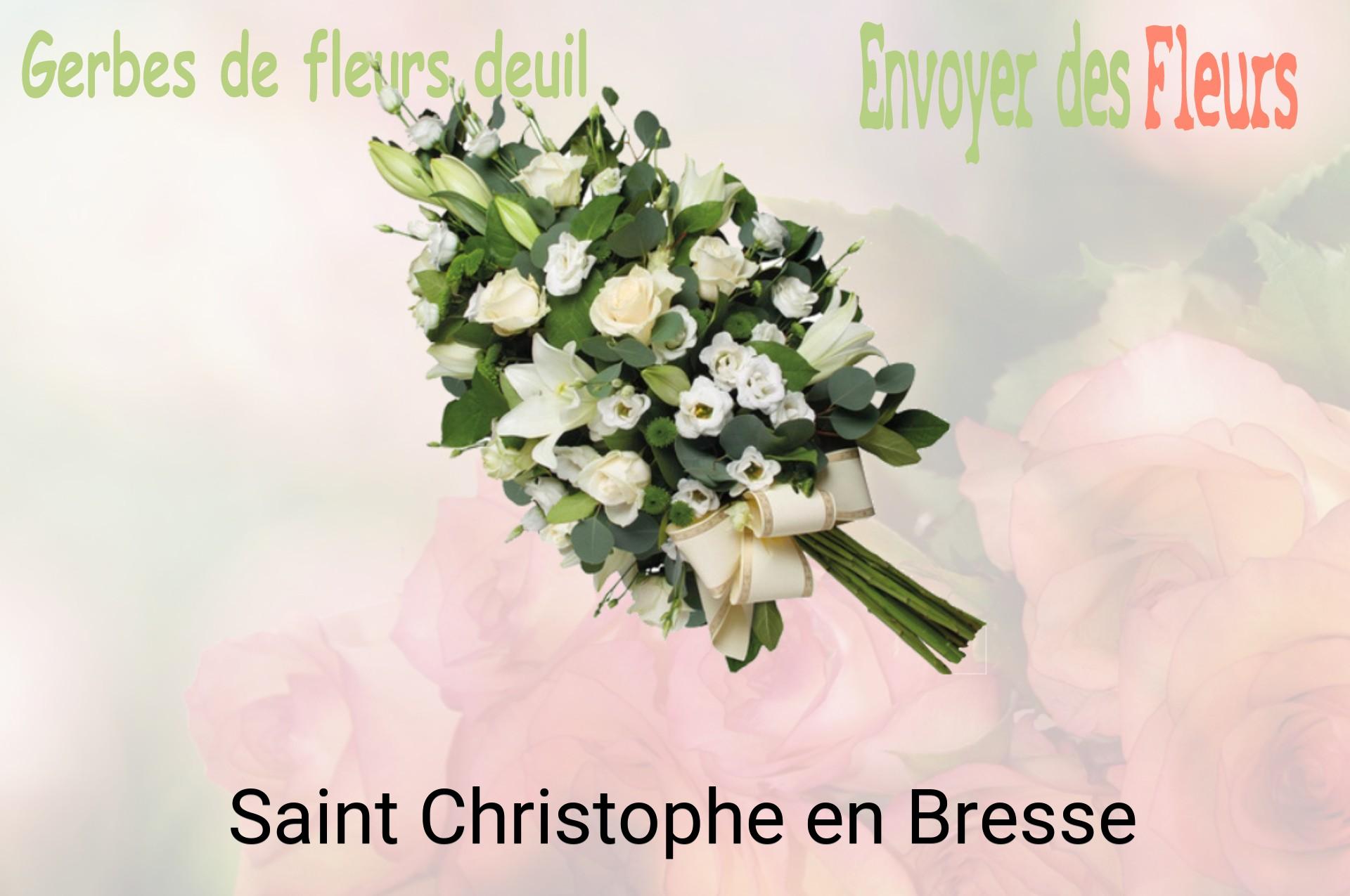 Gerbe de fleurs de deuil livrée à Saint-Christophe-en-Bresse